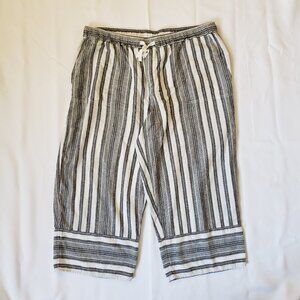 Casa Cabana 2XL boho linen blend wide leg elastic waist pant w/pockets Plus